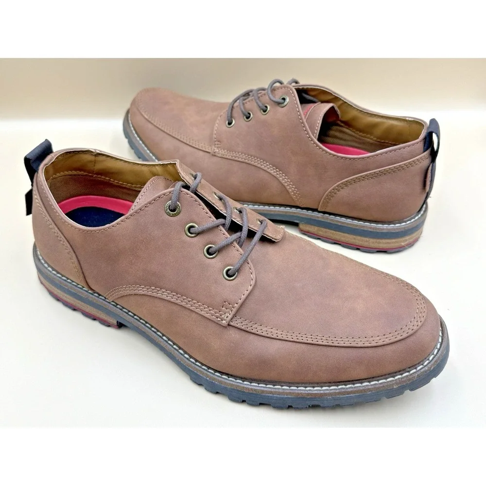 Levi Strauss Shoes Men's 8.5 Brown Faux Suede Leather Comfort Insole Lace‎ Up